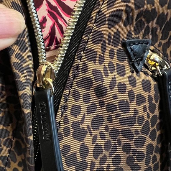 Stella & Dot You Do You- back pack, animal print, black & Tan, Pink  inside main image 15
